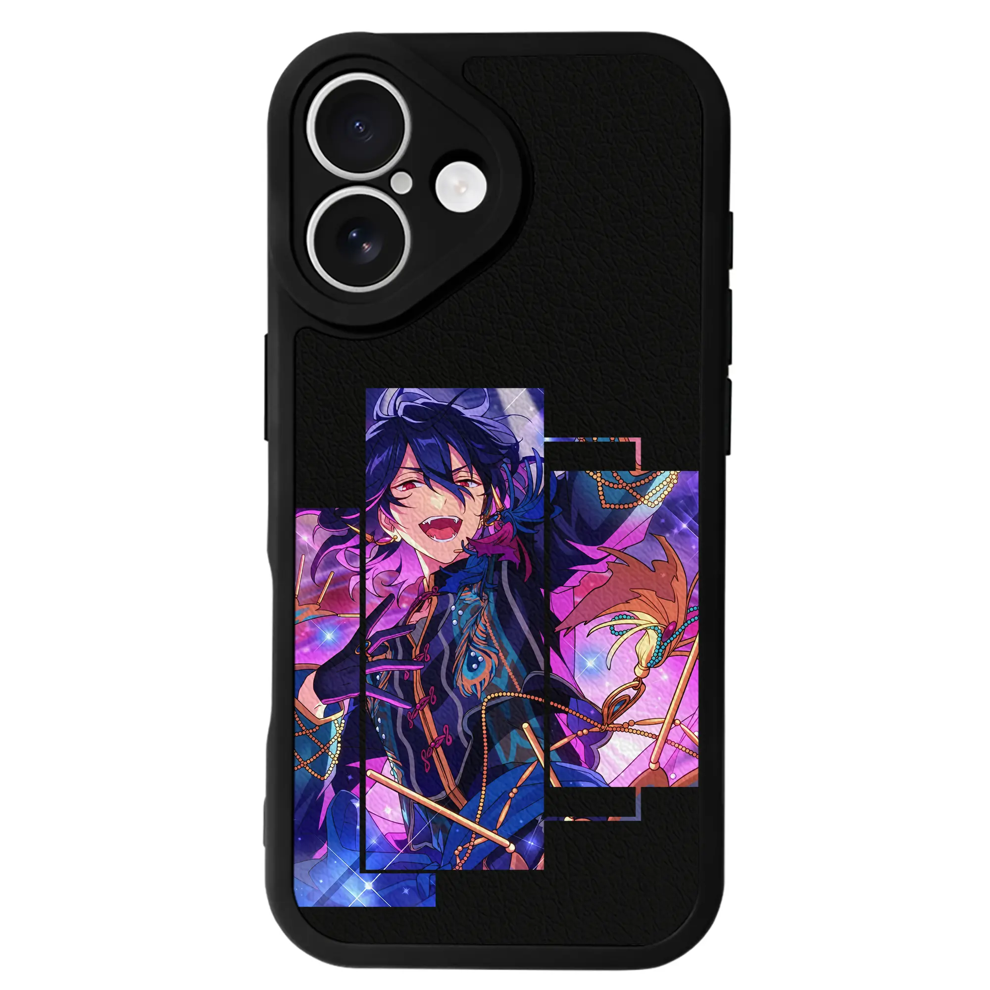 あんさん ぶる グッズ UNDEAD 朔間零 - IPhone 16シリーズ対応 ・ シリコンスマホケース ・ レザー調 ・ 高精度フィット ・ 耐衝撃 ・ ワイヤレス充電対応 ・ 精密カット